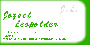 jozsef leopolder business card